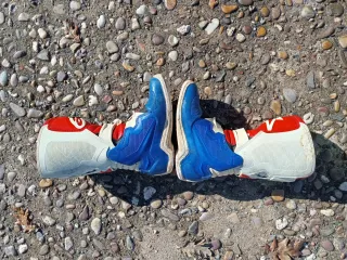 Botas Alpinestar Motocross Vermelhas e Azuis