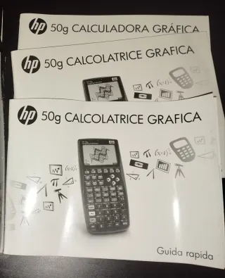 Calculadora HP 50g azul.