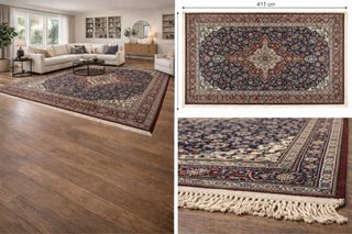 Alfombra Persa Kashan XL Hecha a Mano 411x256cm