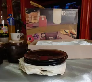 Juego 6 tazas fon platito