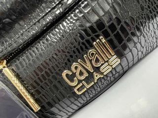 Bolso de mano Just Cavalli negro y dorado