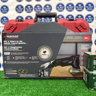 Sierra sable Parkside 20V+Batería 20V/2Ah cargador