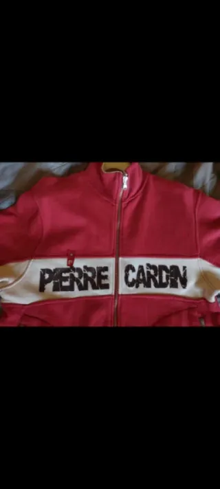 Felpa Pierre Cardin Uomo Zip Rossa Tg M