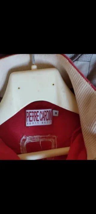 Felpa Pierre Cardin Uomo Zip Rossa Tg M
