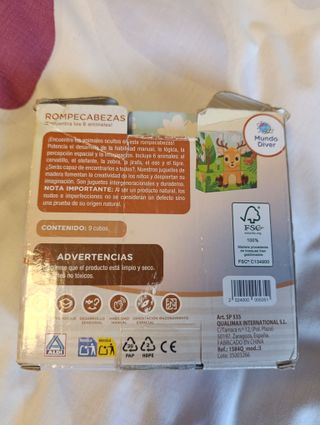Rompecabezas 9 Cubos Animales
