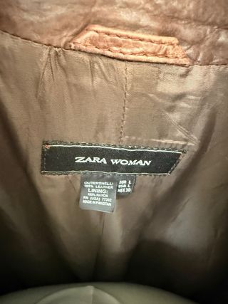 Abrigo Piel Zara Marrón Largo Nuevo