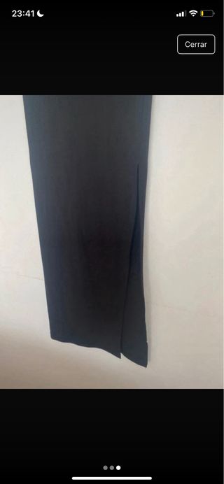 Falda larga negra tiro alto