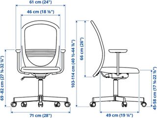 Silla de oficina beige y gris