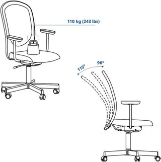 Silla de oficina beige y gris