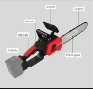 Motosierra Batería Recargable 12 Pulgadas