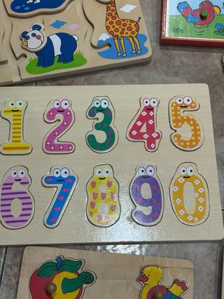 Lote Puzzles Madera Educativos Niños