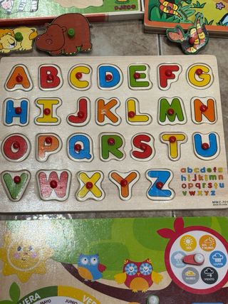Lote Puzzles Madera Educativos Niños