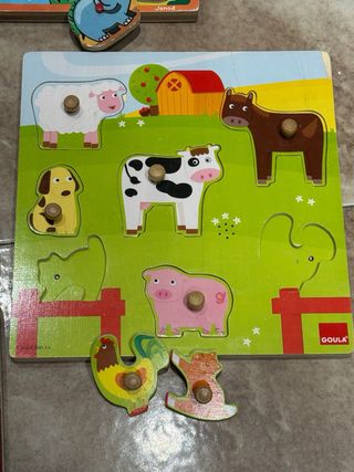 Lote Puzzles Madera Educativos Niños