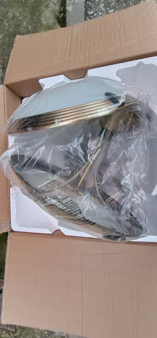 2 Lámparas Techo Vintage Cristal Metal