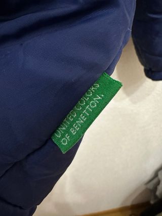Chaqueta Puffer Benetton Talla M Azul