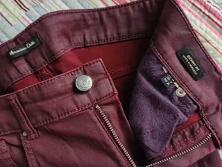 Pantalón Massimo Dutti encerado skinny