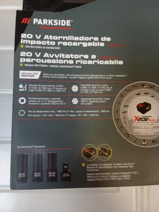 Parkside 20V Atornillador de Impacto coche nueva