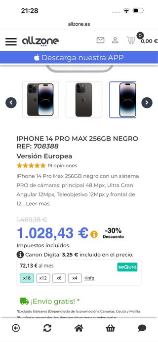 iPhone 14 Pro Max Negro/Morado