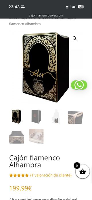 Cajón Flamenco Alhambra Soler