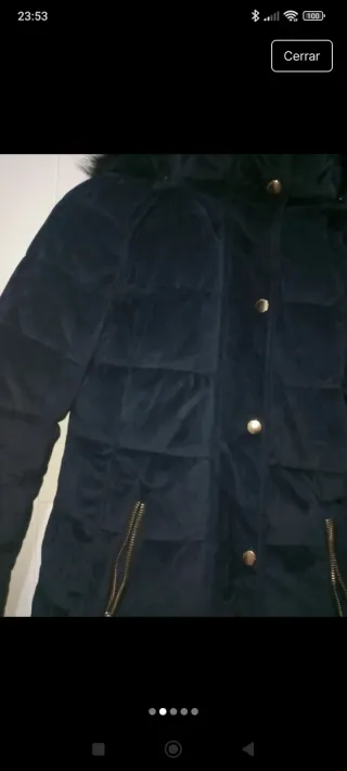 Chaqueta acolchada azul mujer