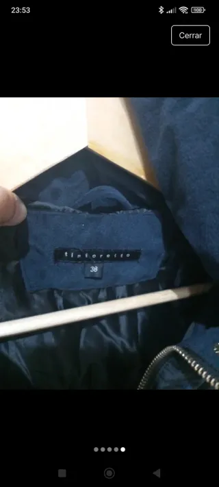 Chaqueta acolchada azul mujer