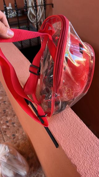 Patines en linea Casco y protectores rojo