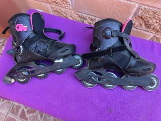 Patines en linea Casco y protectores rojo