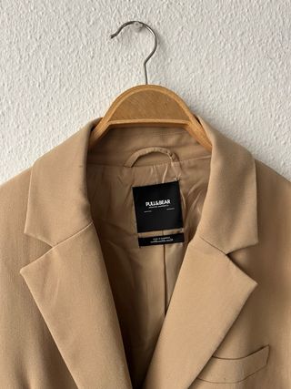 Americana blazer beige Pull&Bear