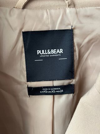 Americana blazer beige Pull&Bear