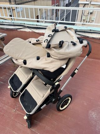 Bugaboo Donkey Silla Gemelar Beige