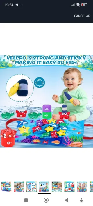 Juego Pesca Montessori 22pz Bebés 6-12 Meses