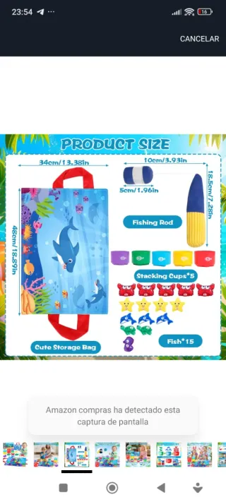 Juego Pesca Montessori 22pz Bebés 6-12 Meses