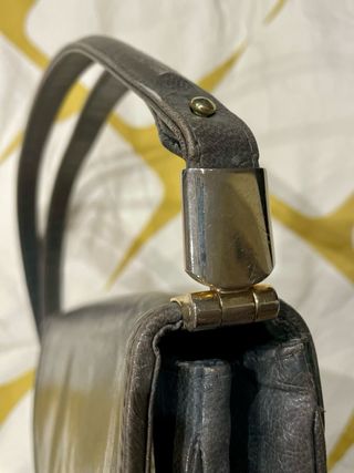Bolso vintage piel gris