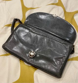 Bolso vintage piel gris