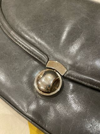 Bolso vintage piel gris