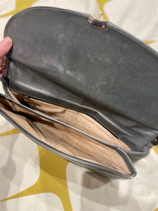 Bolso vintage piel gris