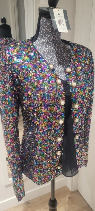 Americana lentejuelas multicolor