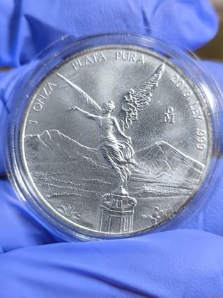 Lote 2 Monedas Plata Libertad México 2019