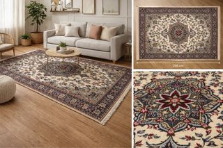 Alfombra Persa Kerman Hecha a Mano 295x192