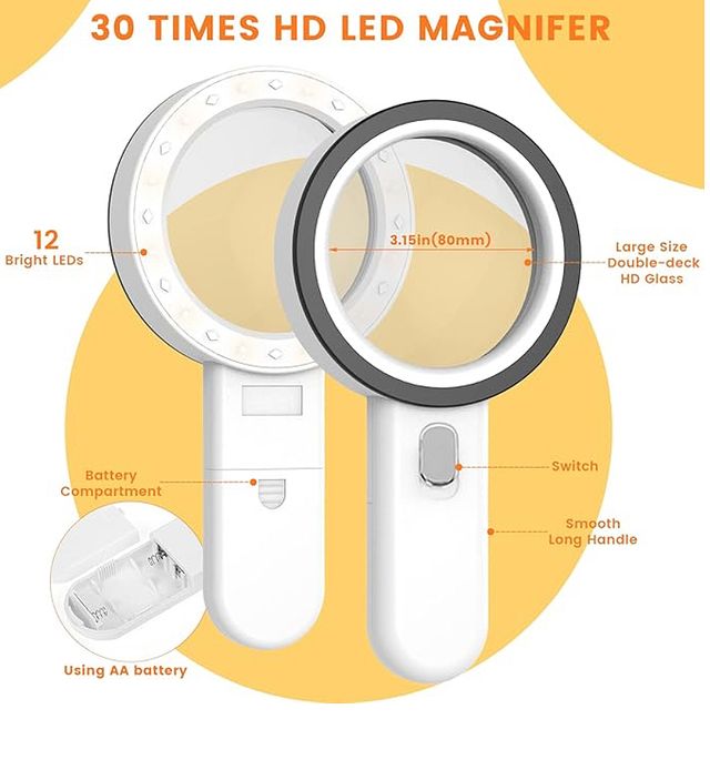 Lupa HD LED 107mm Aixpi