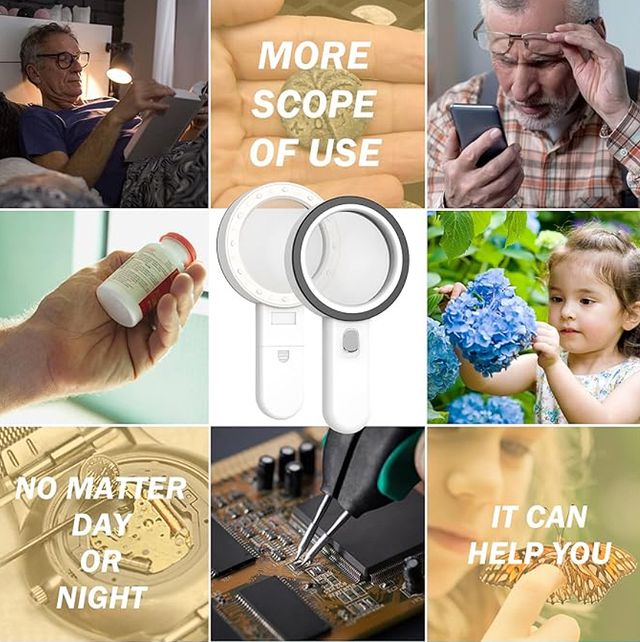 Lupa HD LED 107mm Aixpi