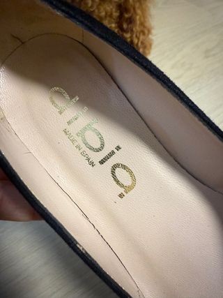 Zapatos tacón negros ante