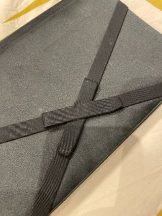 Bolso de mano vintage raso negro