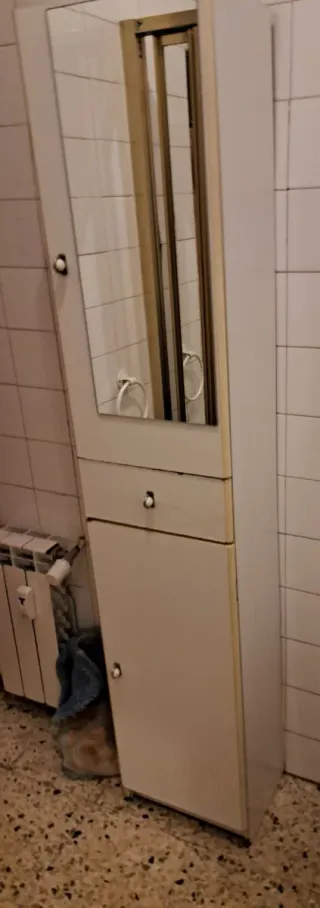 Armario Baño Blanco con Espejo