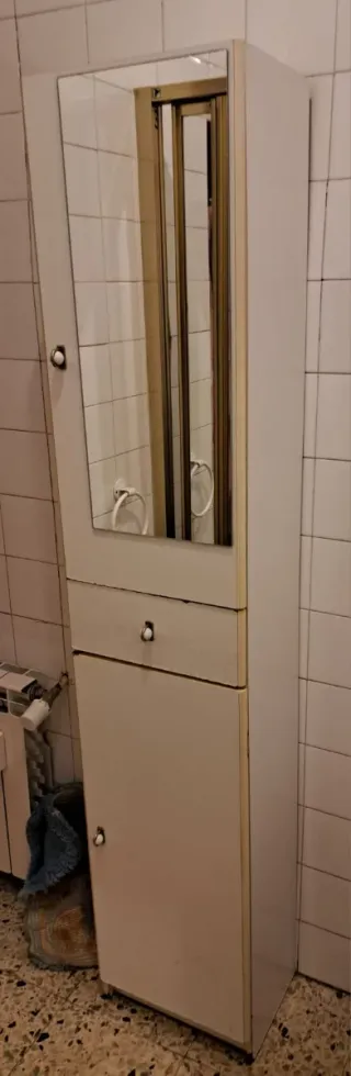 Armario Baño Blanco con Espejo