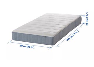 Estructura cama 190x90 + colchón VEVELSTAD VESTERO