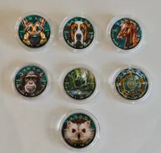 Moneda Plata Pura 1 Oz Canadá Wildlife