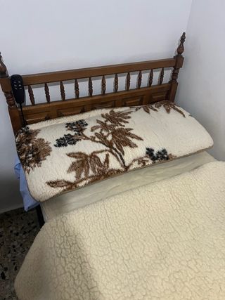 Juego cubre colchón y manta lana