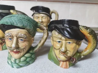 Jarras vintage caras de cerámica