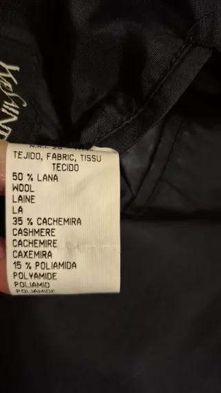 Abrigo YSL Lana y Cachemira Azul Caballero.